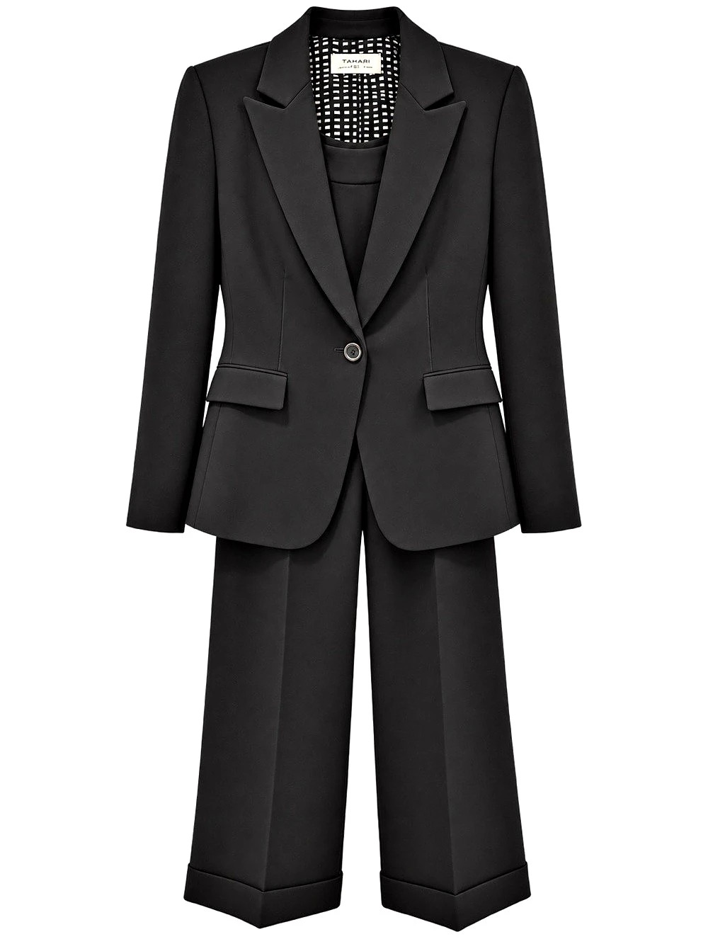 Tahari Women's Black Pantsuit Size 16 Like New